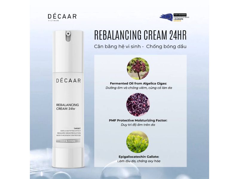 Rebalancing Cream 24HR của Décaar